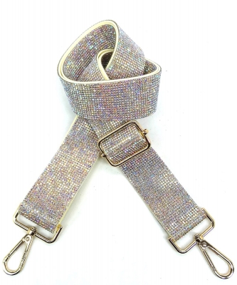 Rhinestone Guitar Strap RS038W SILVER MULTI